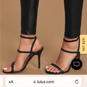 Lulus Adelle Black Ankle Strap Heels